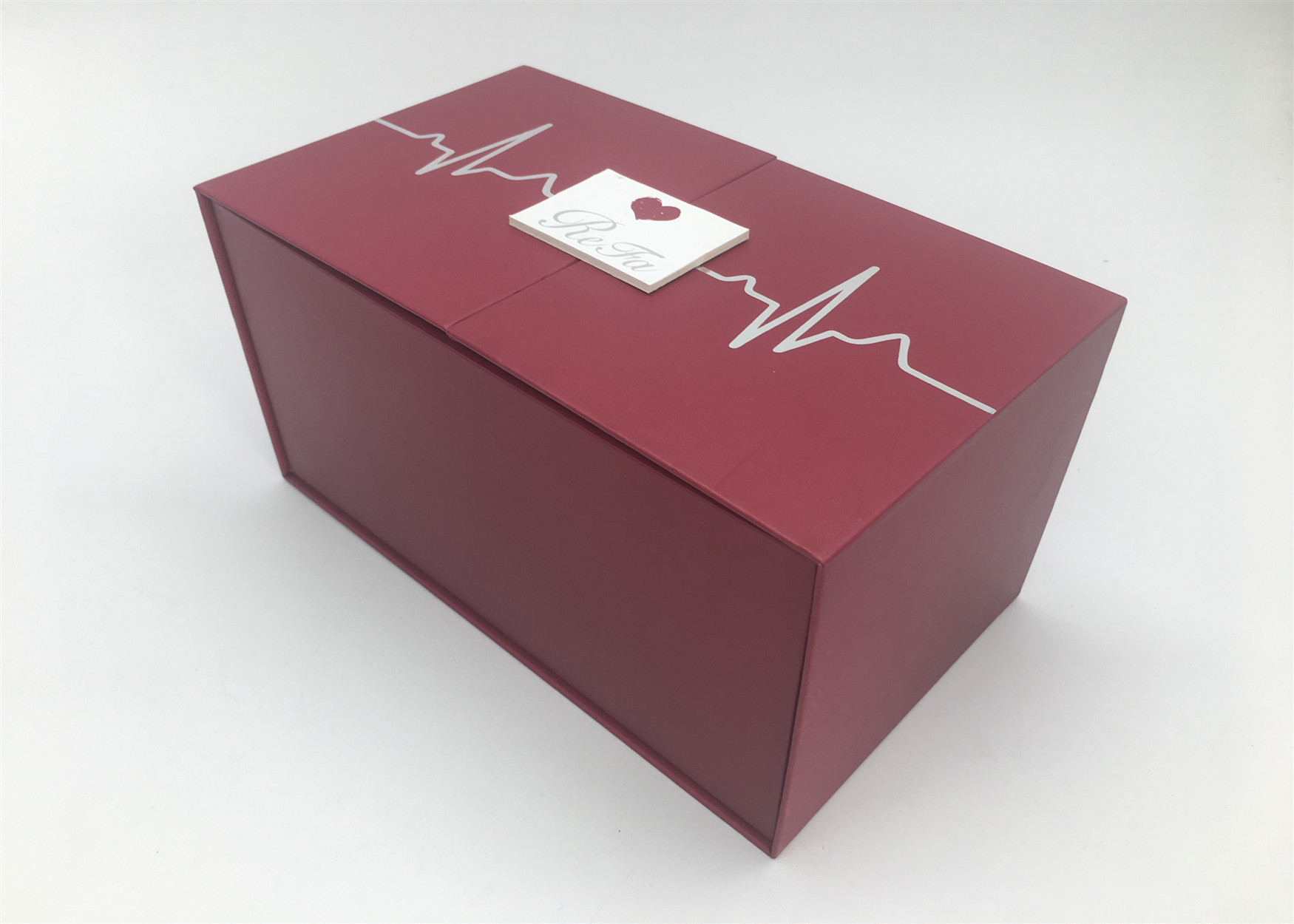 Magnetic Flap Color Printed Rigid Gift Boxes / Two Door Drawer Branded Packaging Boxes