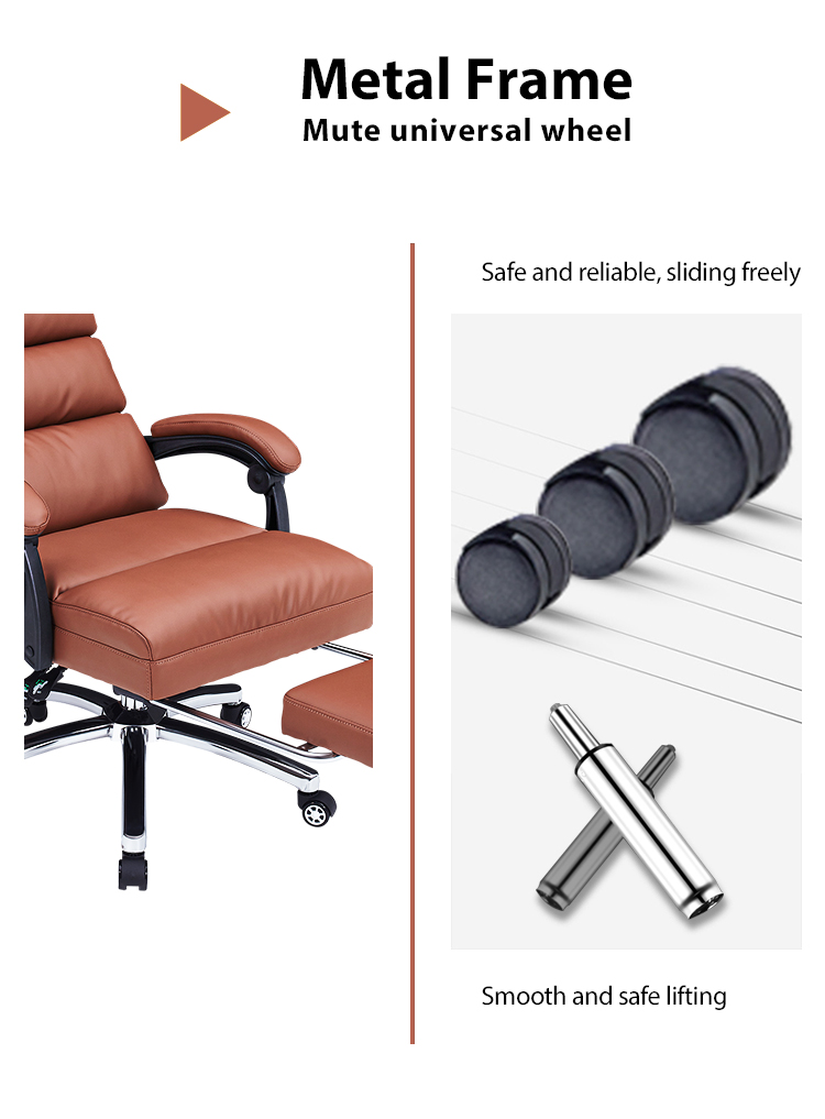 Brown Leather Executive Chair With Footrest Executive Office Chair With Leg Rest