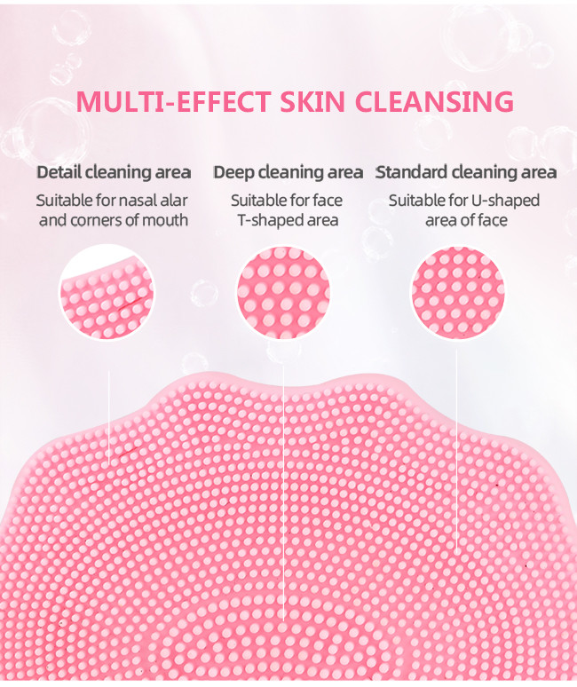 Waterproof Rechargeable 700 RPM 70g Silicone Facial Cleansing Brush