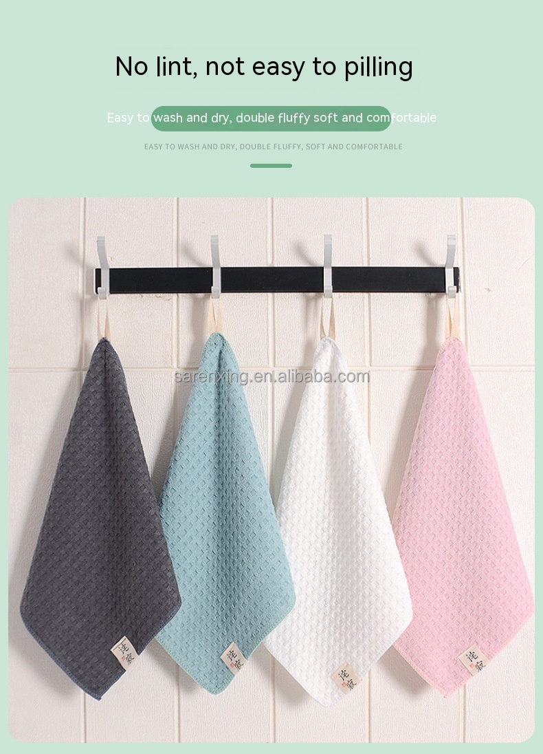 Embroidered 100% Cotton Microfiber Face Towels for Gentle and Effective Cleansing