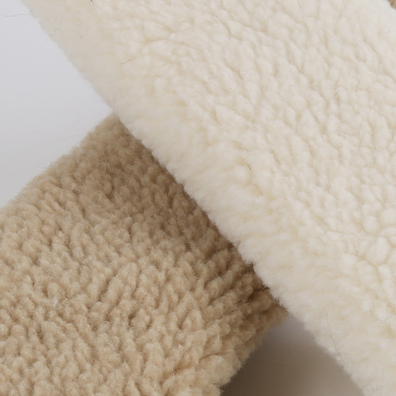 Cozy 100% Polyester Sherpa Fur Fabric for Jacket Lining or Baby Garments Free Samples
