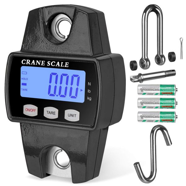 OCS-L Mini Digital Crane Scale Industrial Hook Weighing Scale High Accuracy Digital Load Cell 3*AAA Dry Battery Steel OEM 300KG