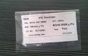China Radial Leaded Epoxy Resin Coated 10K NTC Thermistor For Measuring Temperature on sale