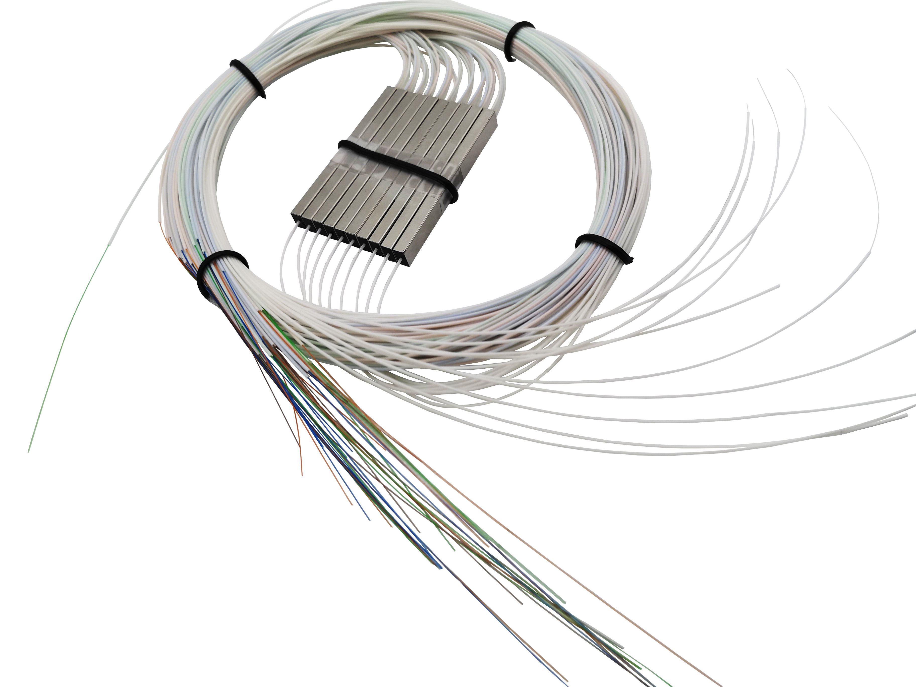 Efficiently Distribute Optical Signals Fiber Optic PLC Splitter 1*4 No Connector For PON Networks