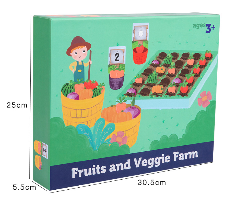 Simulate Farm Kids Wooden Toys Fruits Vegetables Harvest Grow Toys