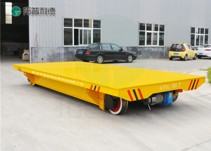 Heavy Load Battery Drive Rail Tansfer Electrical Flat Handling Vehicle
