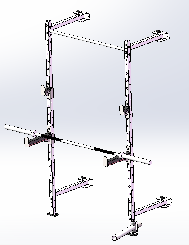 Home Gym Fitness Equipment Weight Lifting Exercise Folding Wall Mounted Squat Rack