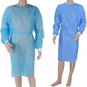 China SPP / SMS Disposable Isolation Gown Waterproof Isolation Hospital Gowns on sale