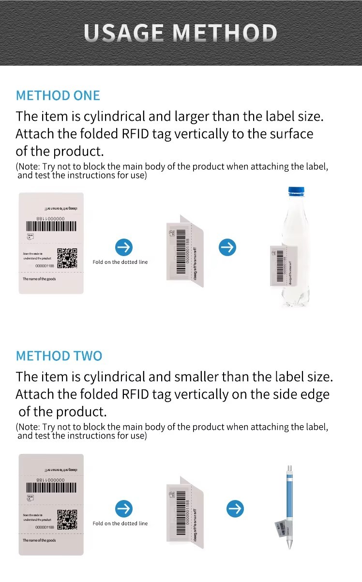 RFID UHF Tag Unmanned Supermarket Management Anti-counterfeiting Anti-theft Label Wet Inlay