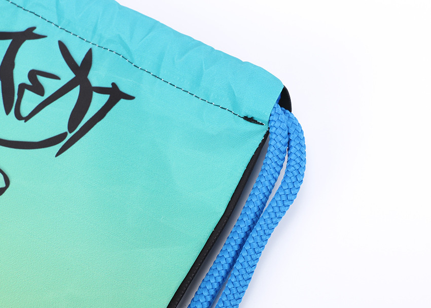 Sublimation Printed Pull String Bag , Gym Custom Size String Sports Bag