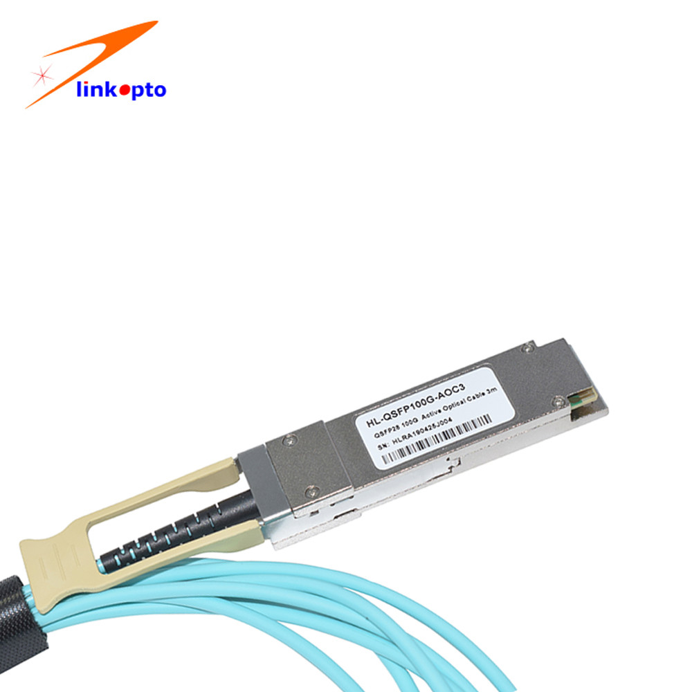 High speed 70M 100G QSFP28 AOC Active Optical Cable With DDM