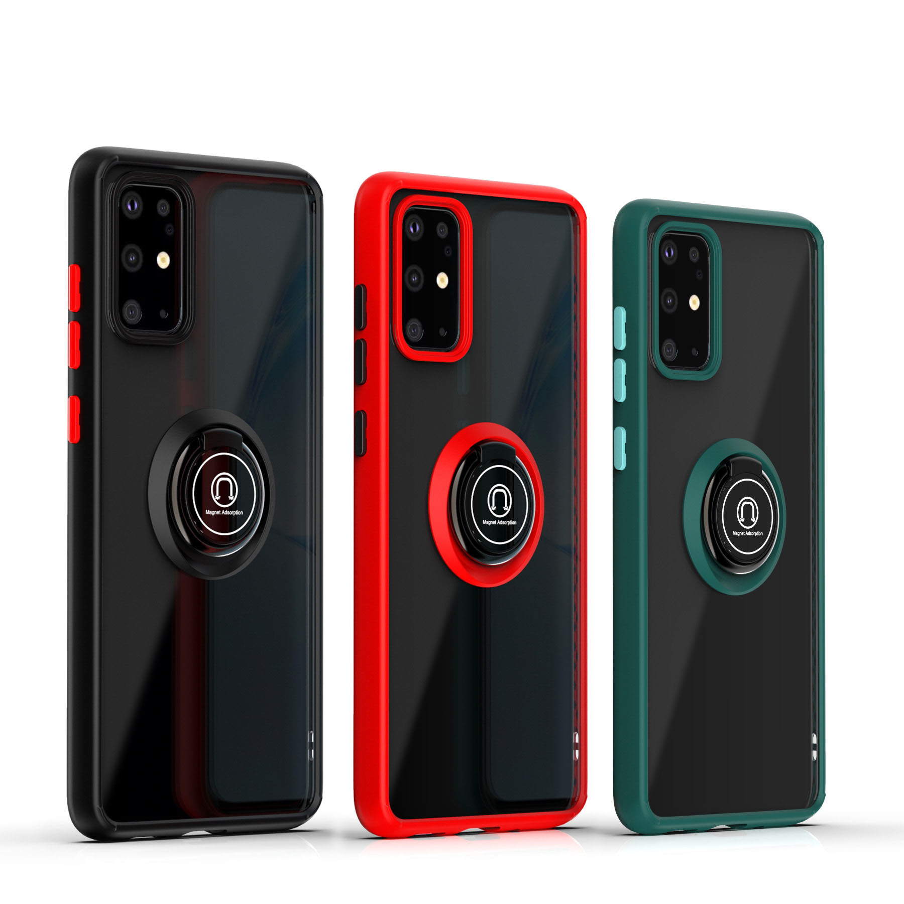 TPU PC Finger Phone Case Holder Rotating Stand For Samsung Galaxy A42