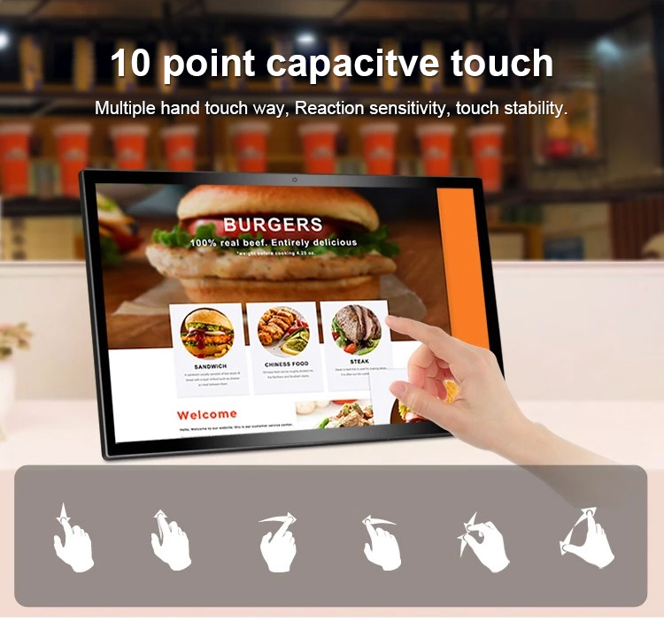 350cd/M2 24 Inch Android Tablet Poe Android Tablet Wall Mount With Hdmi Usb