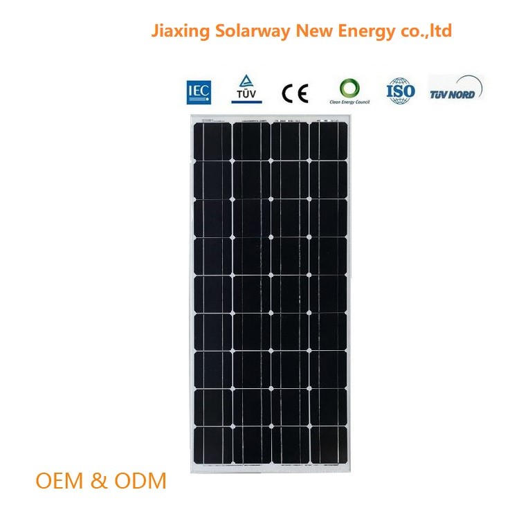 Waterproof 150W Monocrystalline Solar Panel For Home Solar Systems