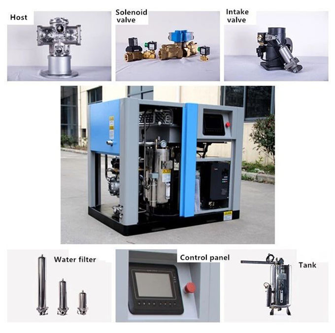 Smooth Operation Oil Free Screw Compressor 30KW Low Energy Consumption