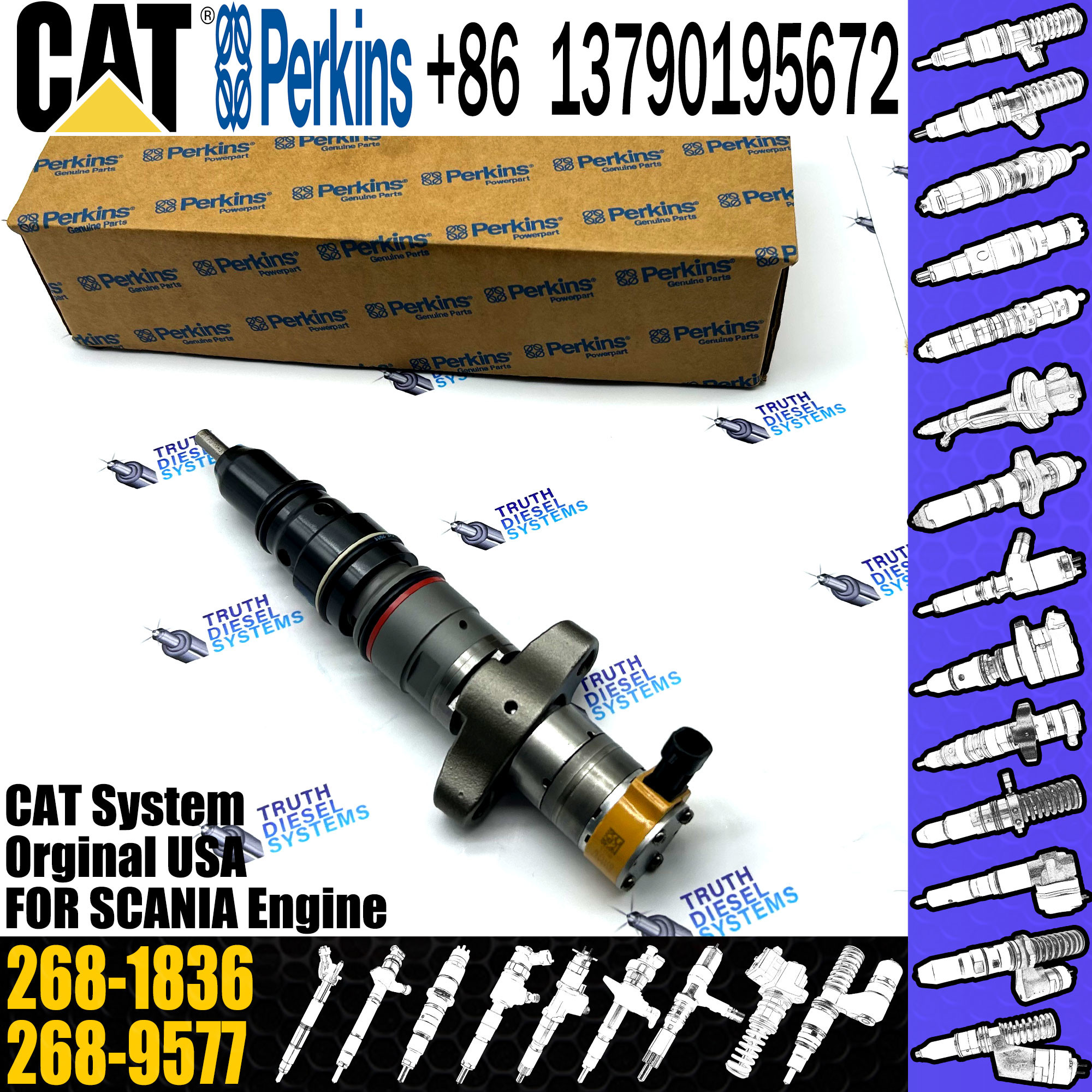 Common Rail fuel Injector nozzle 268-1836 2681836 268-1840 2681840 268-1839 2681839 For Caterpillar C7 Engines