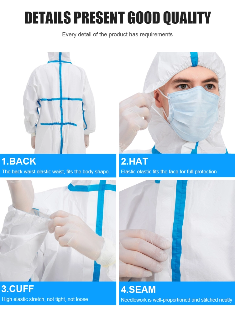 Germ free 95 BFE Disposable Protective Coverall Microporous