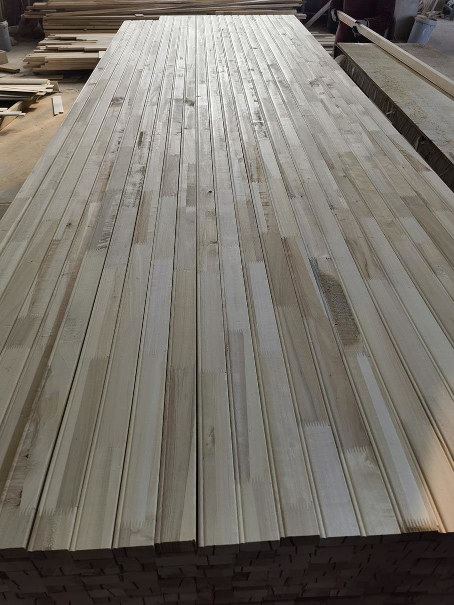 Finger Joint Solid Wood Panel Poplar Paulownia Finger Jointed Boards