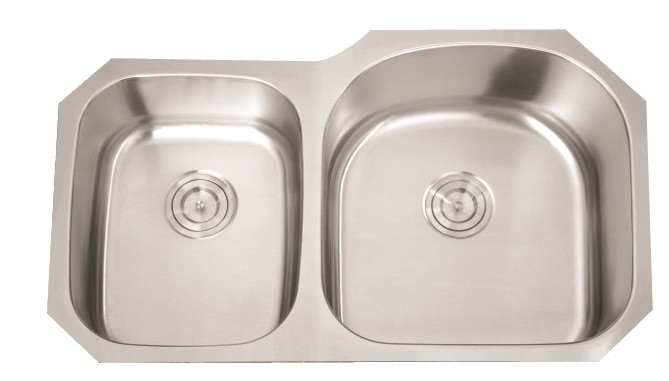 34*20-1/2 IN Ss Double Bowl Sink , Double Bowl Corner Kitchen Sink Undermount