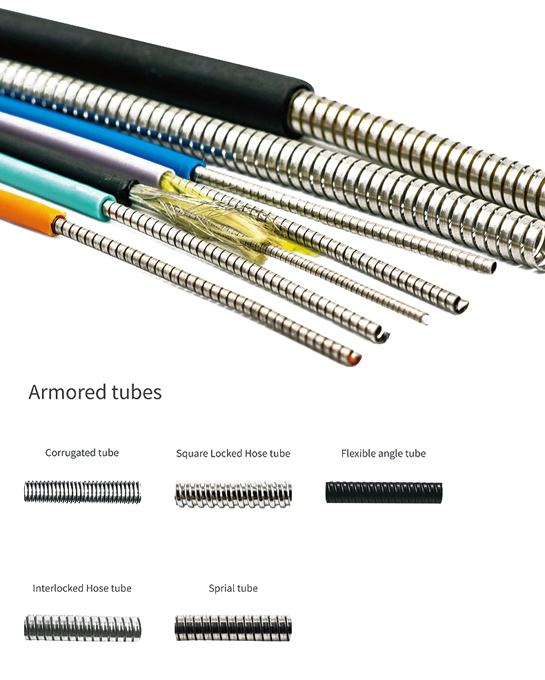 Multi Core Gjafkv Indoor Fiber Optic Cable Bundle Armoured Cable 4 Core
