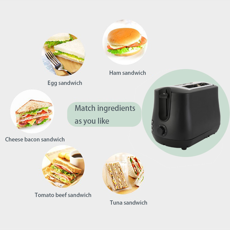2 Slice Electric Automatic Bread Toaster 900w Defrost Function