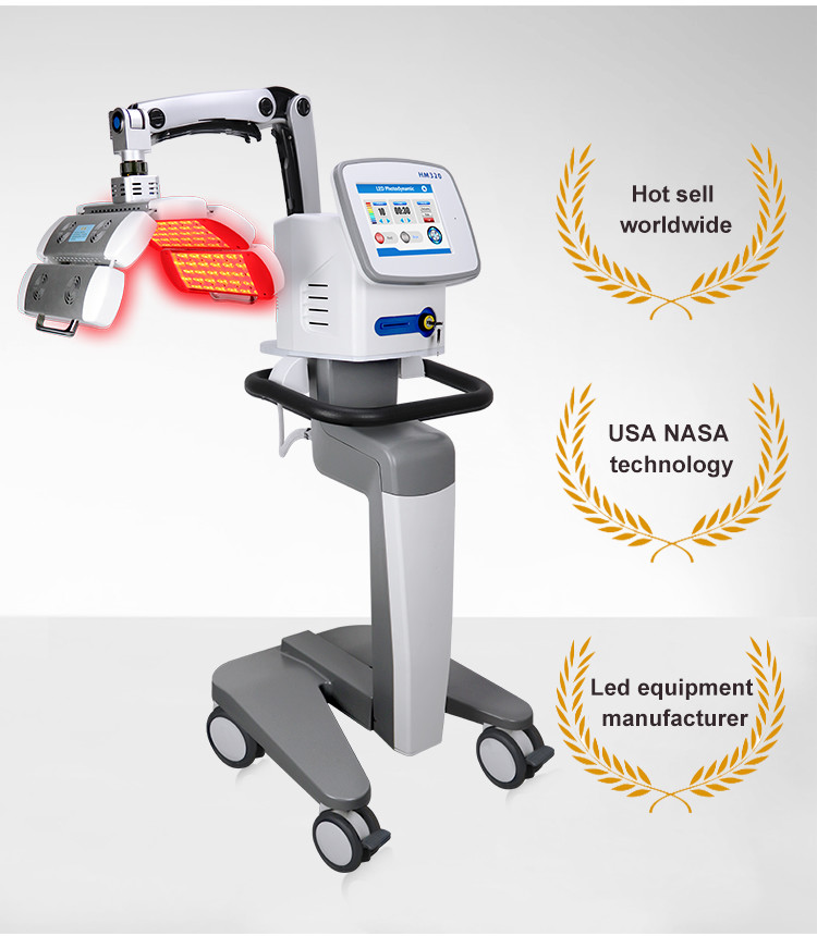 Color Touch Screen Led Light Therary Machine Scalp Treatment Machine With 300 Lamps And 350W Power