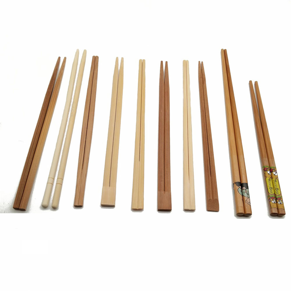 Hotel Carbonized Reusable Bamboo Chopsticks Chinese Custom Logo