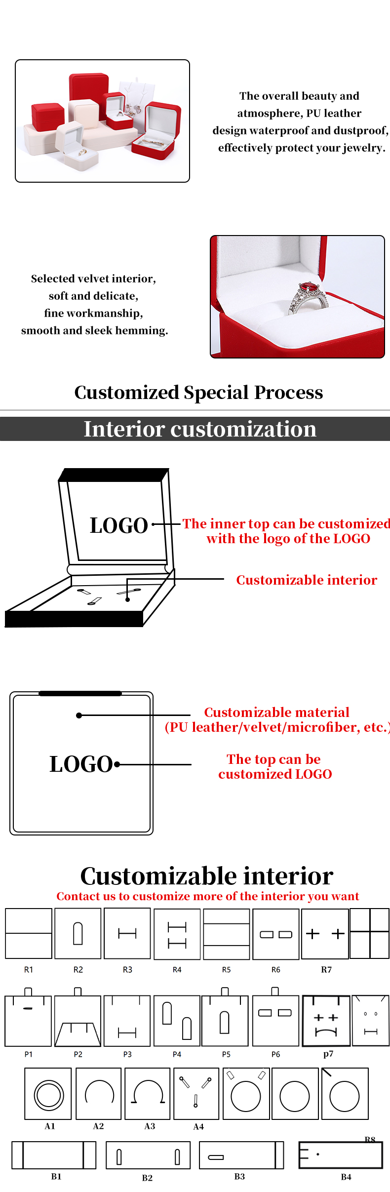 Customized PU Leather Necklace Box for Customized Luxury Jewelry Packaging
