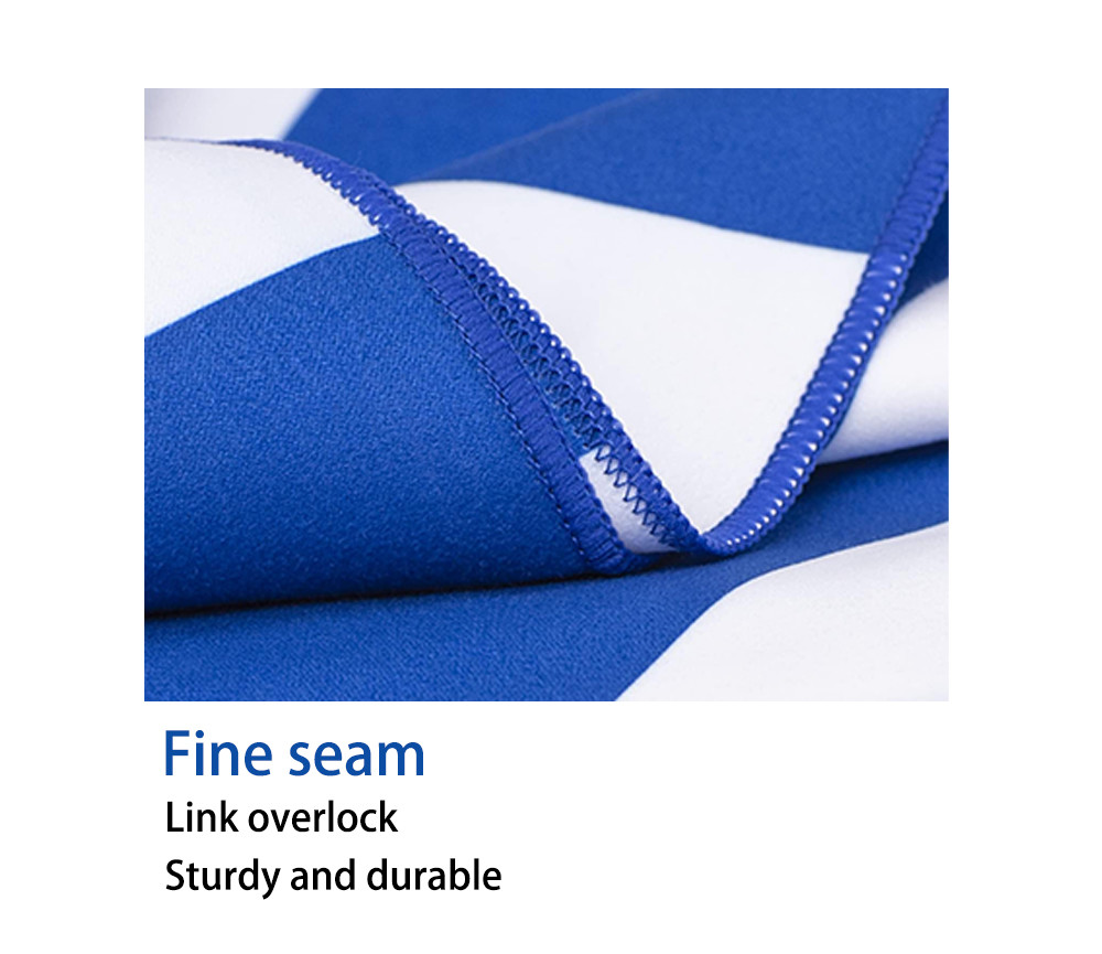 Summer Quick Dry Anti Sand Microfiber Striped Beach Towel With Bag