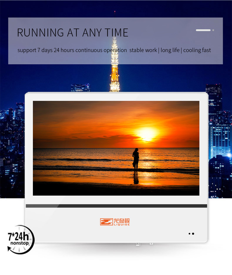 32 55 65 Inch Wall Mounted Advertising Display For Elevator