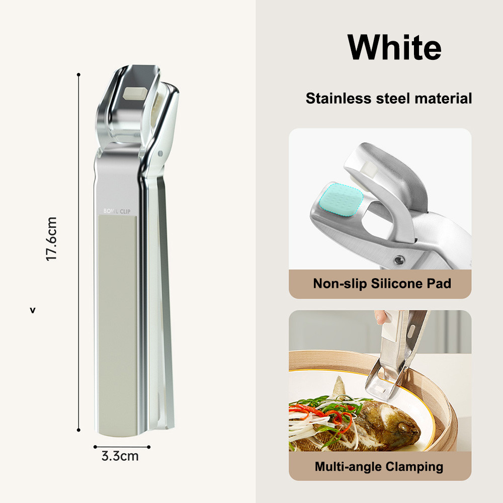 Anti Scald Bowl Holder Stainless Steel Kitchen Hot Plate Gripper Clips for Moving with Food Out From Instant Pot Microwave Oven Air Fryer