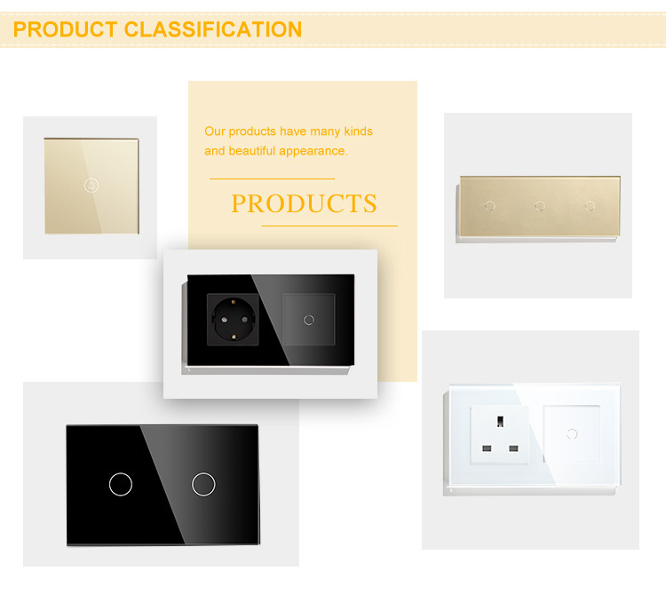 Tuya 2021 13A Outlet Universal Smart Wifi Socket Plug Glass Panel Wall Socket Uk
