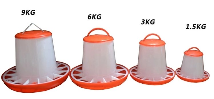 Manual Hens 14kg 38cm Poultry Feeder Drinker