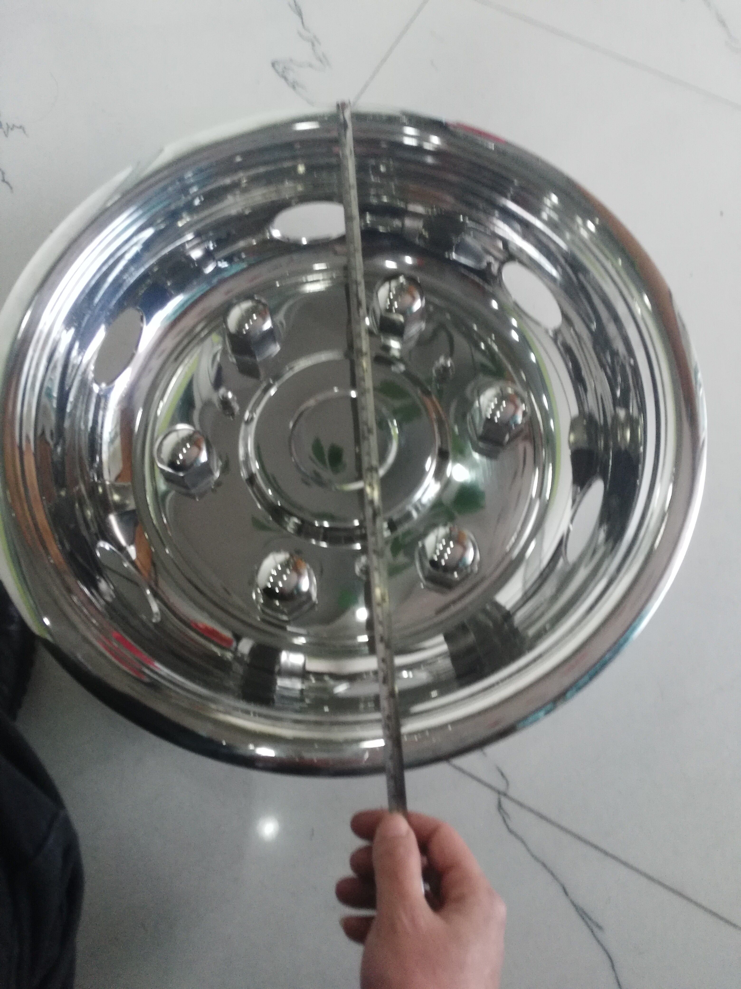 16 Inch Stainless Steel Wheel Covers , Durable Universal Bus Wheel Simulators