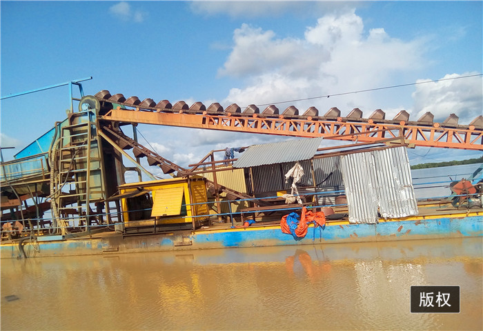 Gold Panning Bucket Chain Dredger 15m Dredging Depth ISO9001 Certified