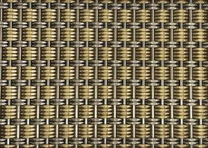 China Wall Coverings Architectural Steel Mesh Ss304 And Brass Wire Woven Architectural on sale