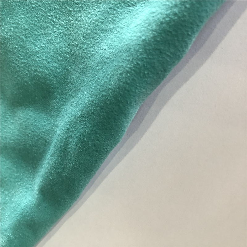 Polyester Nylon Double Side Brushed Quick Dry Cleaning Cloth Suede Fabric for Beach Towel