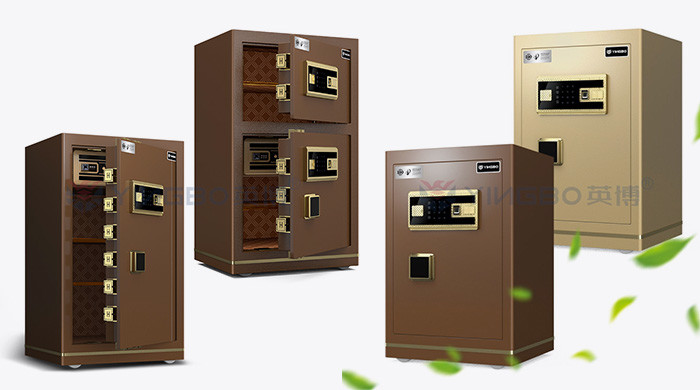 Dual Alarm Office Small Safe Deposit Box OEM H600mm Smart Fingerprint Lock