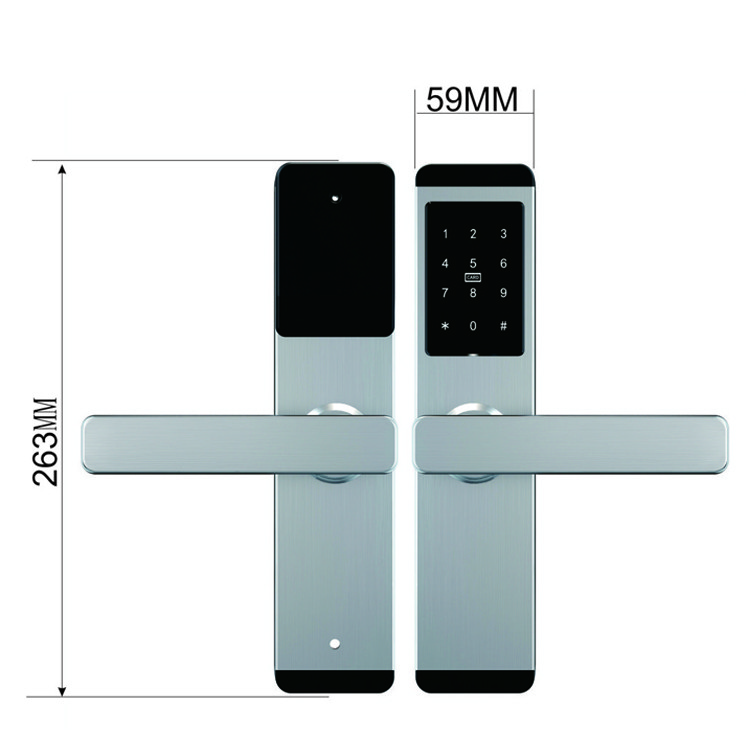 WiFi SS DC6V AA Smart Biometric Lock 50mm Thickness Digital Keyless Lock
