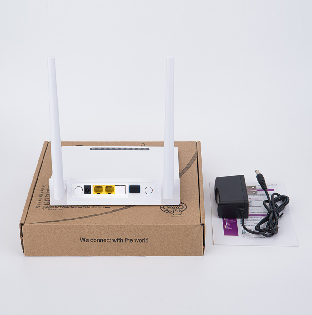 FTTx Solutions XPON ONU 1GE 1FE WIFI Plastic Casing Dual Band