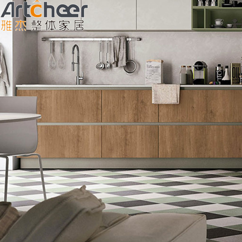 Customized Color Modern Stylish Kitchen Cabinet with Island Sink Base Configuration