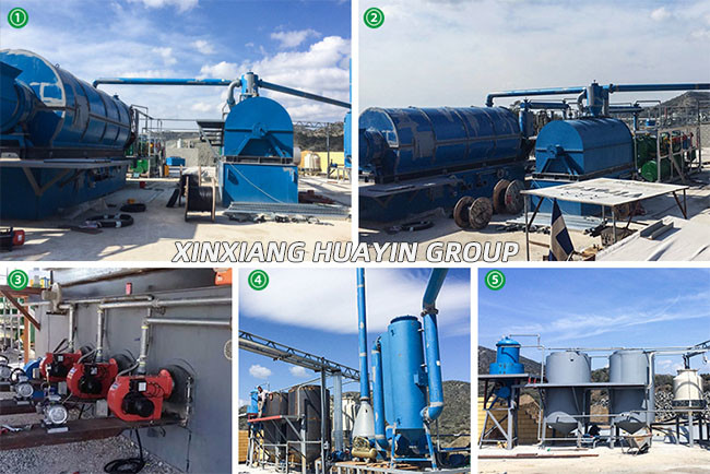 10 TPD Small Pyrolysis Plant In Iran Waste Tire Huayin 10 Ton
