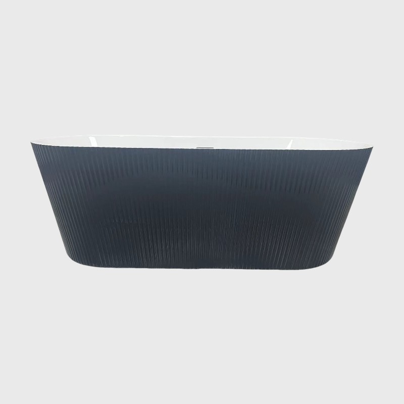 Oval Rectangular White Black Corner Bathtub Stacked Acrylic Free Standing 67"