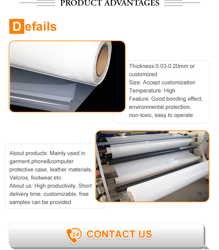 Strong Adhesive TPU Film Laminate Hot Melt Anti Scratch Protective Film