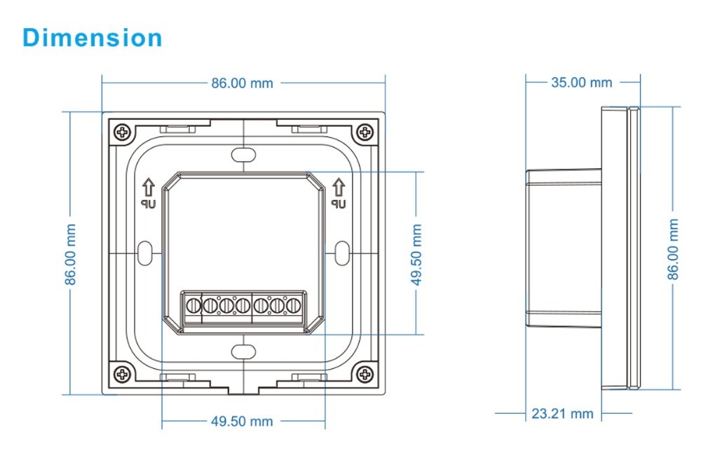 ABS Rgbw Led Strip Controller , Rgb Touch Panel Controller No Flickering