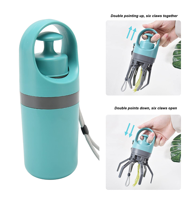OEM ODM Dog Pooper Scooper Sustainable Plastic Blue Dog Poop Cleaner