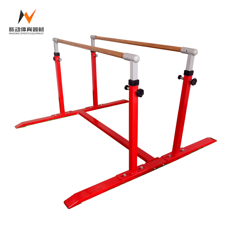 Wooden Outdoor Fitness Gymnastics Parallel Bars in 180*166*80-160cm Size for Training