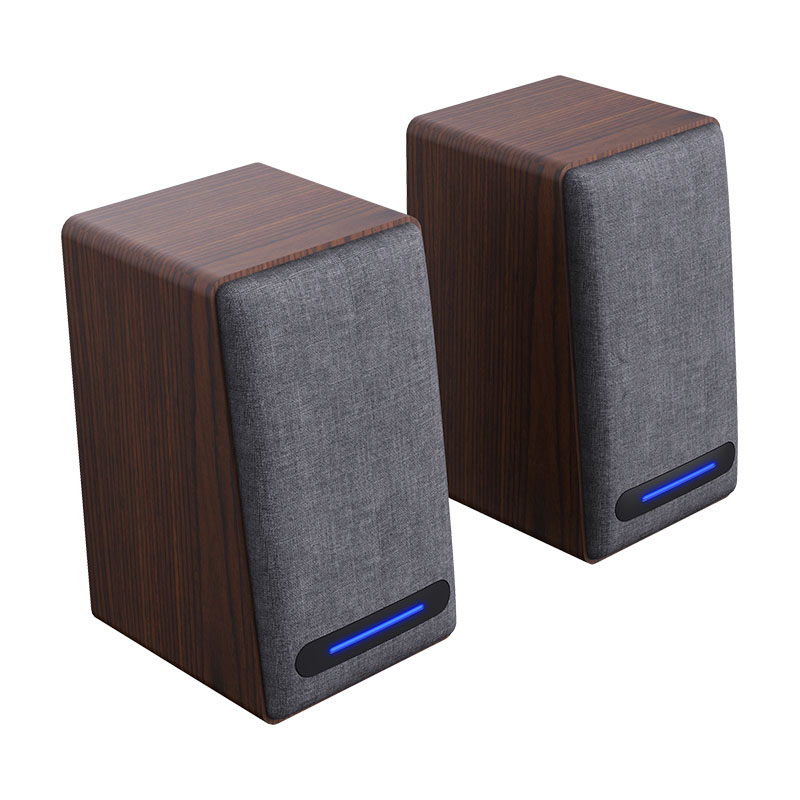 BT Multimedia 2.0 Wired Wooden Bookshelf Speakers Professional Bookshelf Monitor