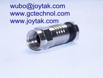 F Compression Connector for RG6 universal cable CATV cable compression connector waterproof F male