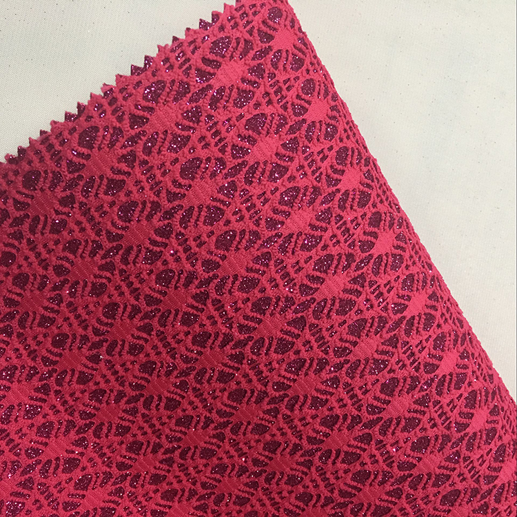 Artifical Shinning Synthetic Fabric With Glitter Leather For Shoes